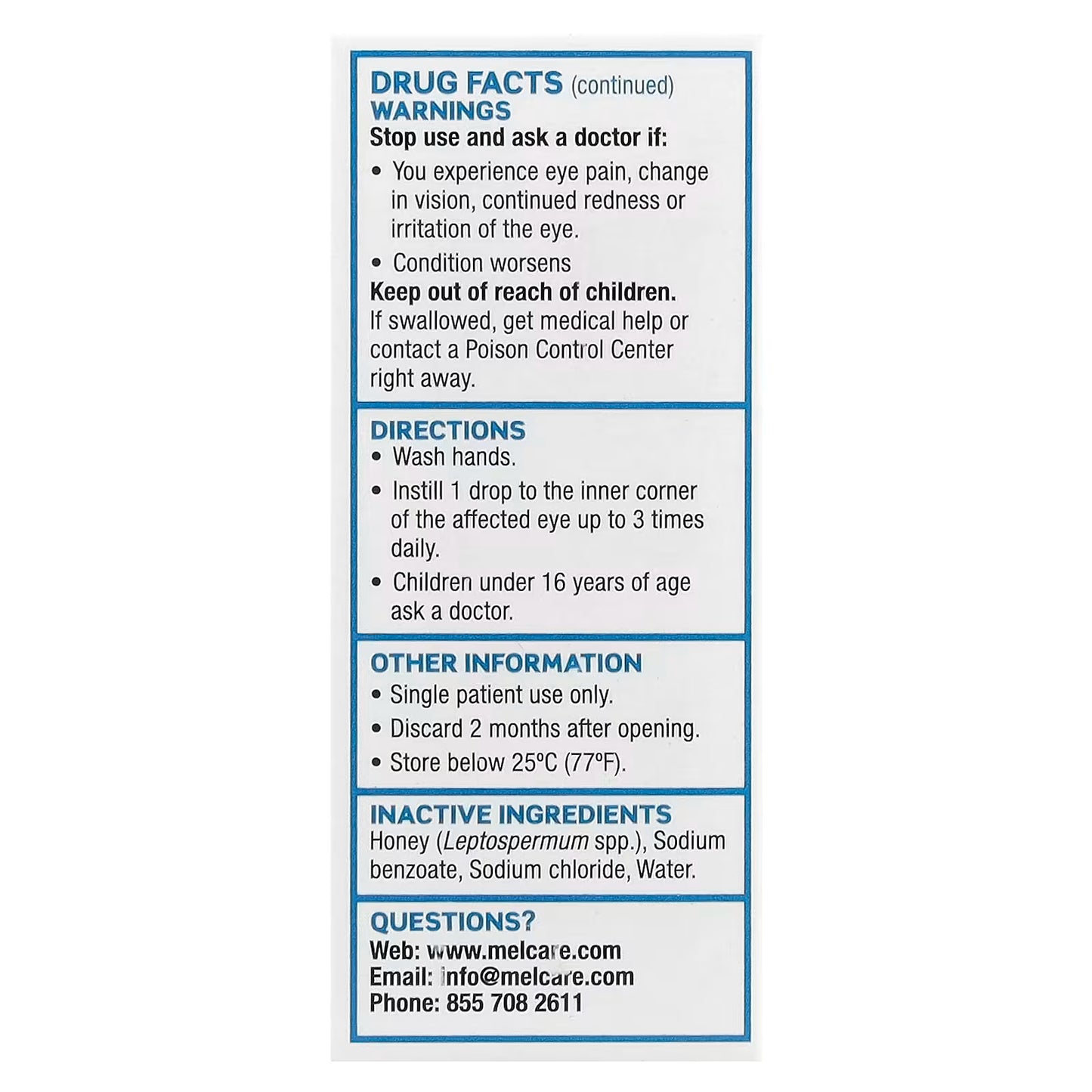 Optimel- Manuka Honey Eye Drops
